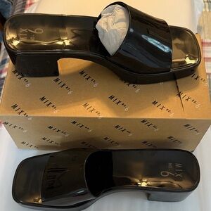 Mix No. 6 Glossy Black Mules